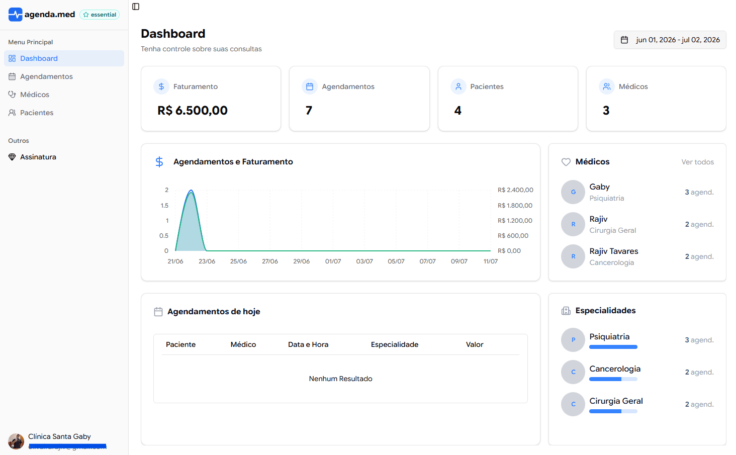 Preview do projeto Agenda-med - Plataforma de Agendamento Médico